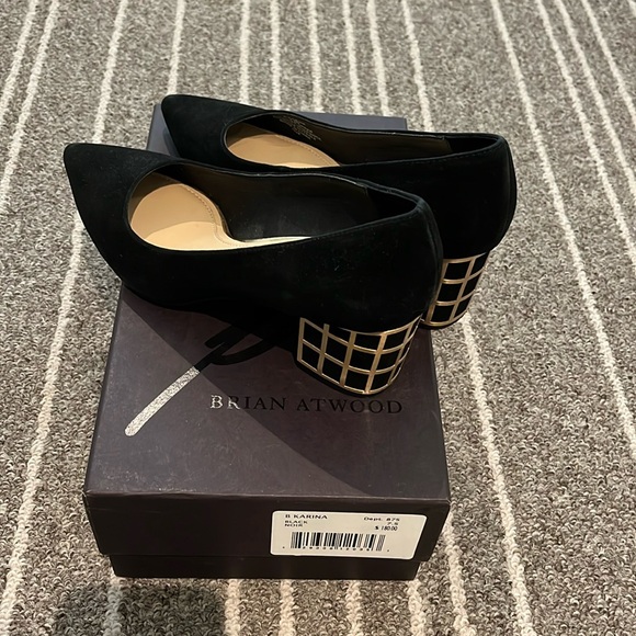 Brian Atwood Geometric Block Heel Pumps - Picture 3 of 5